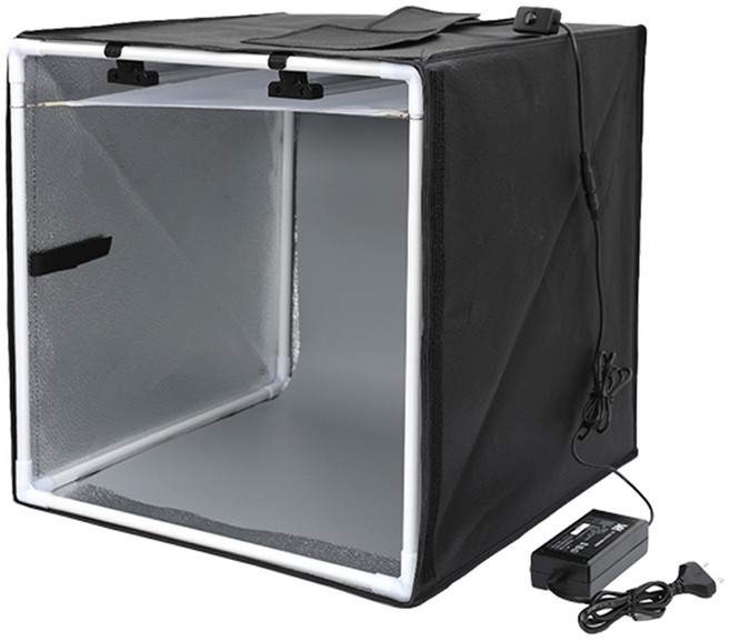 대한 프레임 포토박스 LED 조명 휴대용 스튜디오 60 x 60 x 60 cm + 배경지 5종 + 디퓨저 2종 세트, 1세트