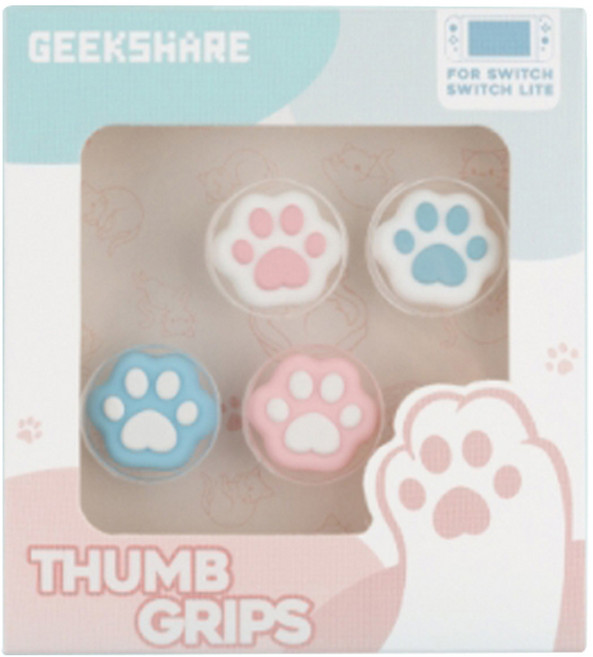 긱쉐어 닌텐도 스위치 / 스위치 라이트 파스텔 빅냥발 조이스틱 커버 4p, 솜사탕, 1개