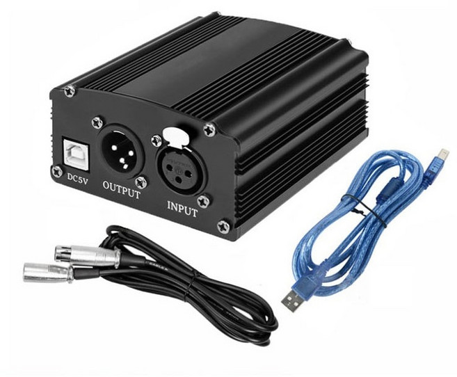 zoonics.com 48V 幻象電源電容麥克風, 黑色, ZNS-48V, 1個