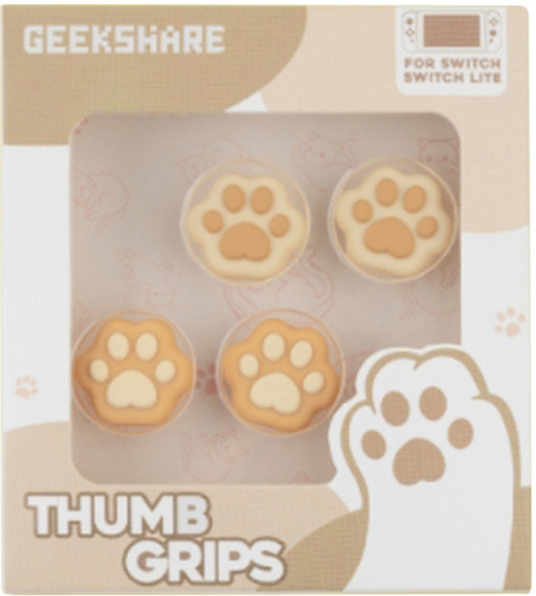 긱쉐어 닌텐도 스위치 / 스위치 라이트 파스텔 빅냥발 조이스틱 커버 4p, 피넛버터, 1개