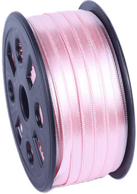 노크 고밀도 공단 리본끈 5mm, 살핑크, 90m, 1개