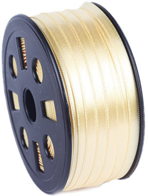 노크 고밀도 공단 리본끈 5mm, 연노랑, 90m, 1개