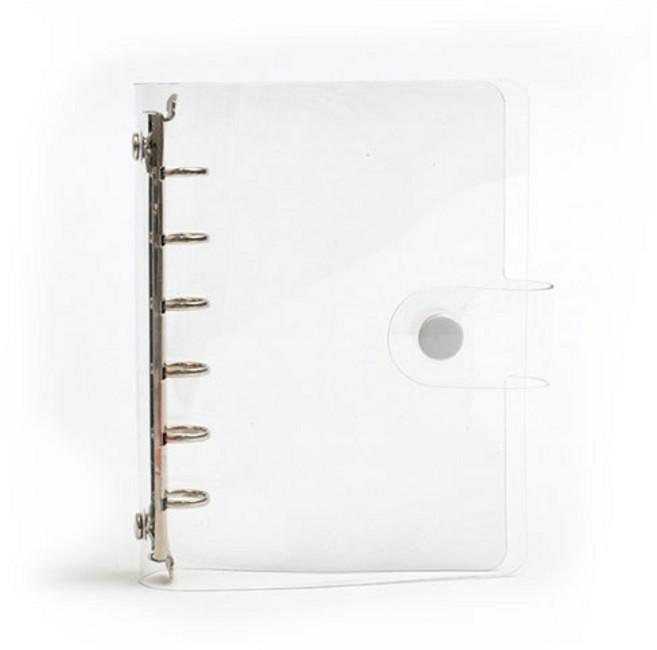 루카랩 미니 다이어리 PVC 커버 6공, 투명, 1개