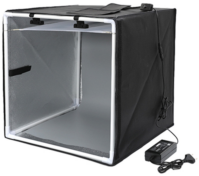 대한몰 프레임 포토박스 LED 조명 휴대용 스튜디오 40 x 40 x 40 cm + 배경지 5종 + 디퓨저 2종 세트, 1세트