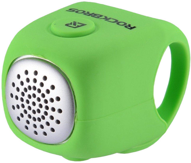 락브로스 실리콘 자전거 전자벨, 그린, 1개