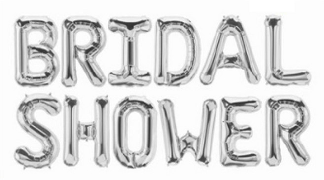 코로나인터네셔널 브라이덜샤워 이니셜 풍선, 실버, 1개