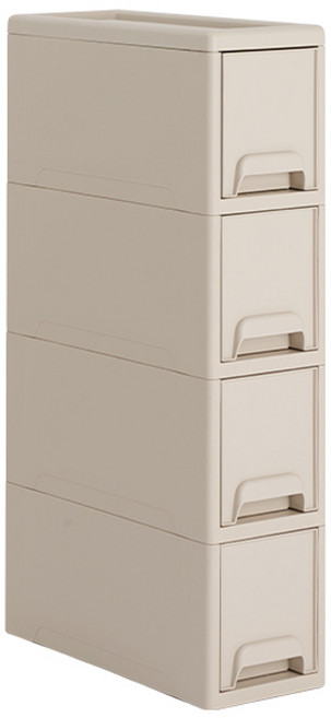 하우스레시피 소프트 슬림 이동식 서랍장 4단, 그레이