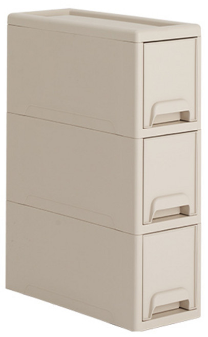 하우스레시피 소프트 이동식 서랍장 슬림 3단, 그레이