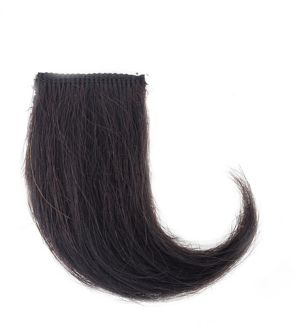 픽앤웨어 남성용 M자 탈모 앞머리 부분 가발 중 5cm, 내츄럴블랙, 1개