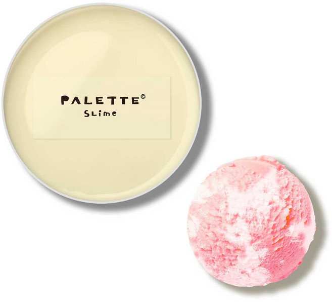 팔레트슬라임 스쿱 아이스크림 수제 DIY 슬라임 바닐라 베이스, 딸기요거트, 1개