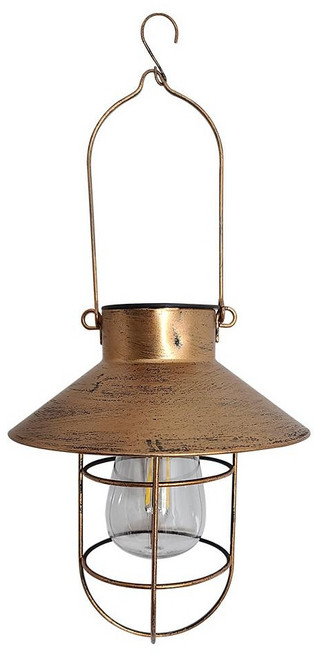 벅703 감성 캠핑 LED 태양광 무드등, 브라운, 1개