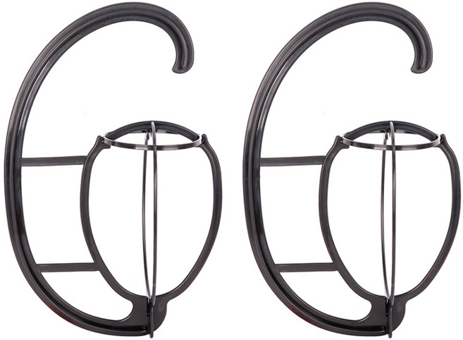 MEO 고급 가발 전용 거치대 옷장 헹거 걸이형 남녀 공용, 블랙, 2개