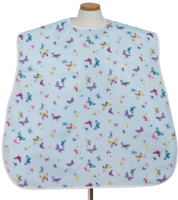 클린유니폼 방수 성인용 턱받이 벨크로형, 청색나비, 1개