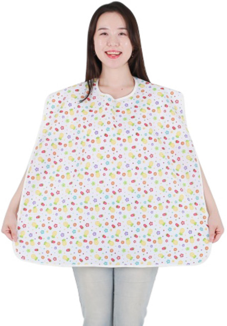 클린유니폼 방수 성인용 턱받이 목걸이형, 과일, 1개