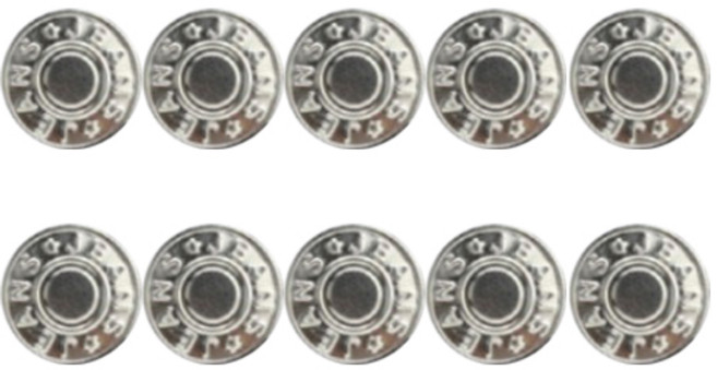 셀프 허리조절 수선 단추 밴드형 A타입, 빈티지1실버, 10개