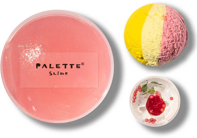 팔레트슬라임 베리레시피 라즈베리 소르베 우드글루 슬라임 200ml + 25ml + 스쿱, 혼합색상, 1개