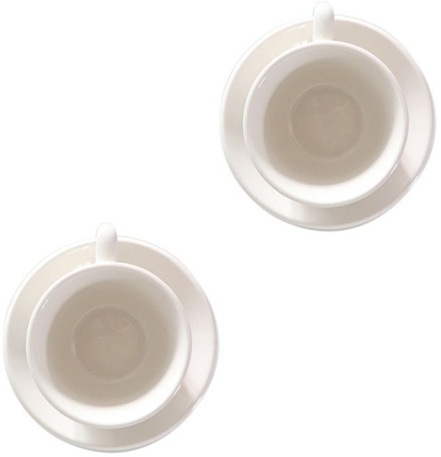 시라쿠스 뉴욕 백지 레귤러잔 200ml, 화이트, 2개