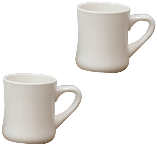 시라쿠스 뉴욕 백지 장구머그 L 450ml, 화이트, 2개