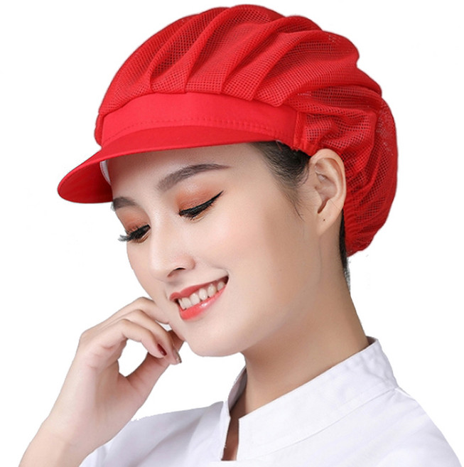 다용도 망사 위생모자 M03, 레드, 3개