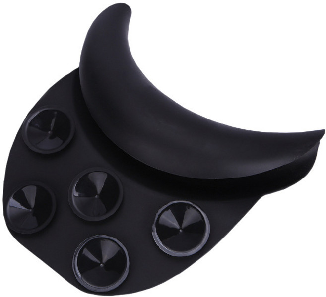 샴푸대 빨판형 목받침대, 블랙, 1개