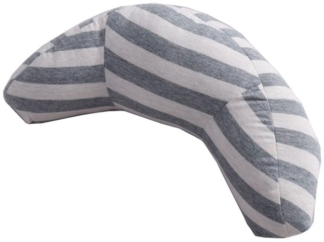 조이멀티 차량용 안전벨트 줄무늬 쿠션 베개, 진그레이, 1개
