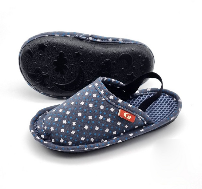 쿠션마루 아동용 도트쿠션 실내화