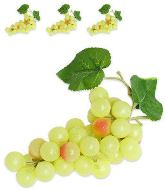 대한몰 과일 푸드 음식 모형 컨셉 촬영 인테리어 소품 4p, 포도 옐로우