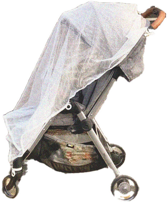 디어딜리 러브블러썸에디션 시스루 유모차 가리개, 구름레이스, 1개