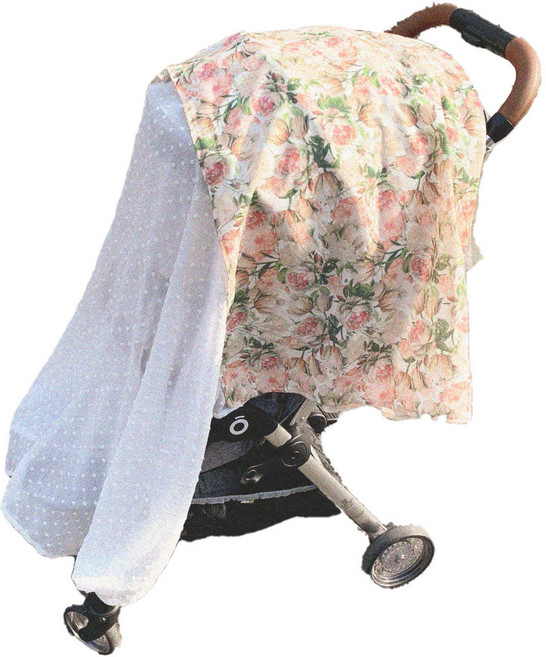 디어딜리 러브블러썸에디션 시스루 유모차 가리개, 엠버도트, 1개