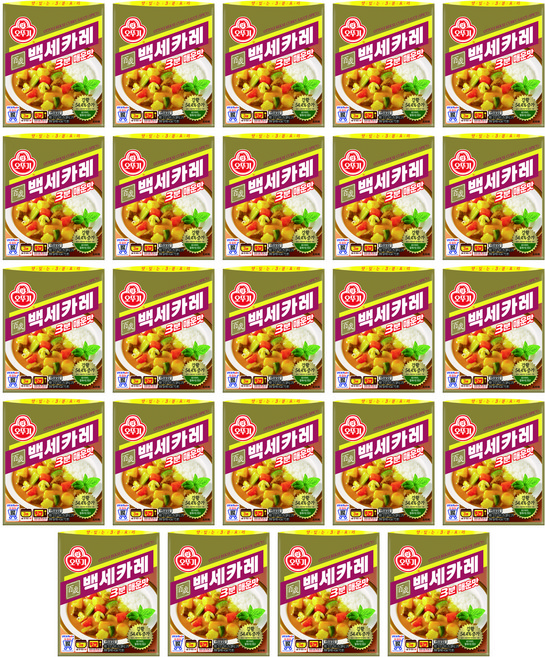 오뚜기3분 백세카레 매운맛, 200g, 24개