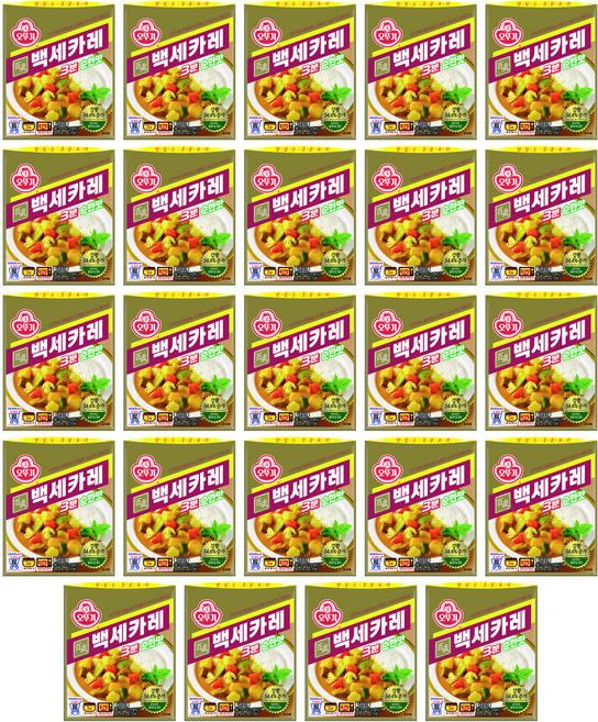 오뚜기 백세카레 3분 순한맛, 200g, 24개