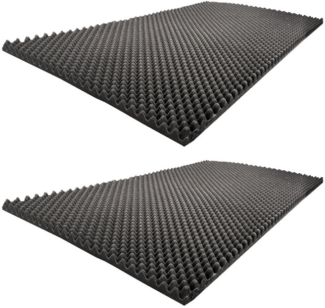 계란판 방음재 비접착 5 x 100 x 200 cm, 블랙, 2개