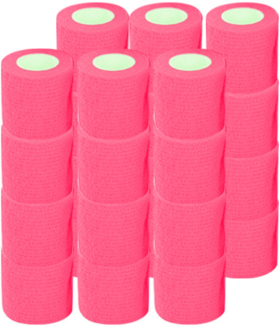 하이가이 자가접착 압박붕대 형광핑크 5cm, 1개, 24개입