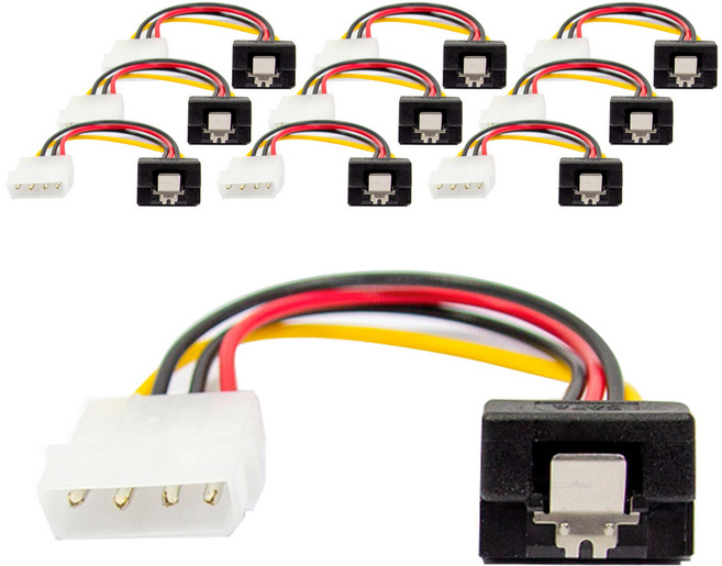 에이치디탑 IDE to SATA 전원 ㄱ자 연장케이블 CP-1450, 10개, 15cm
