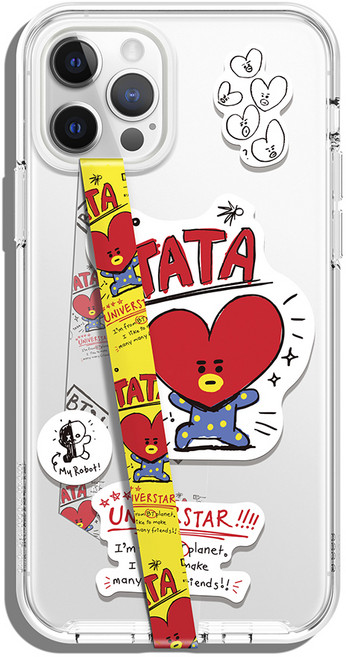 엘라고 BT21 핸드폰 핑거 스트랩, TATA, 1개