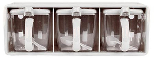 니드코 초이스 양념통 3p 세트 아이보리, 1세트, 단품