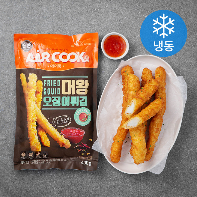 올반 대왕오징어 튀김 + 칠리소스 (냉동), 400g, 1개