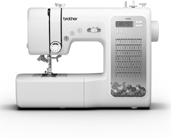 브라더 스마트 전자 퀼트 미싱, FS80X, 화이트