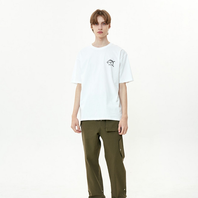 OY 男款透氣 BONE FLOWER LOGO 短袖T恤