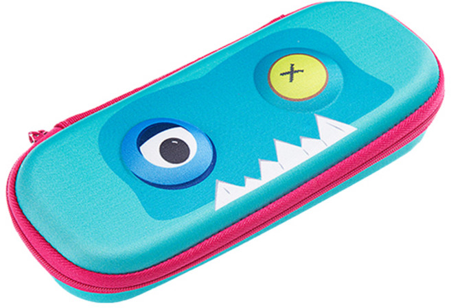 집잇 필통 비스트박스 멀티 수납 파우치 필통형, 블루, 1개