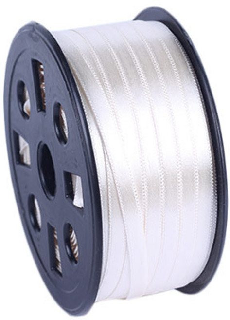 노크 고밀도 공단 리본끈 5mm, 04아이보리, 90m, 1개