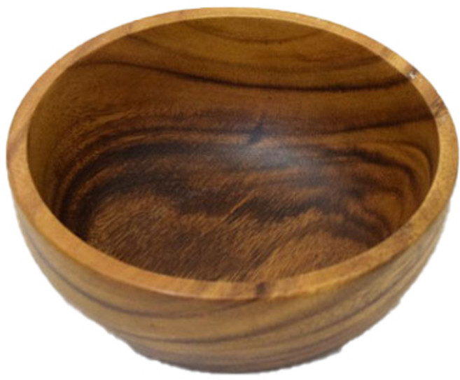 감성 우드 스무디 요거트 샐러드볼 S, 브라운, 1개