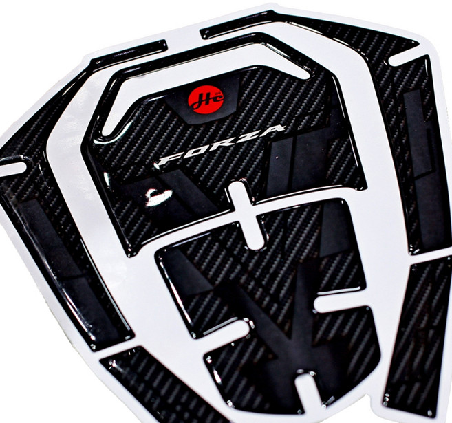 튠에이블 혼다 포르자 350 탱크패드 에폭시 카본 데칼 스티커, 블랙, 1개