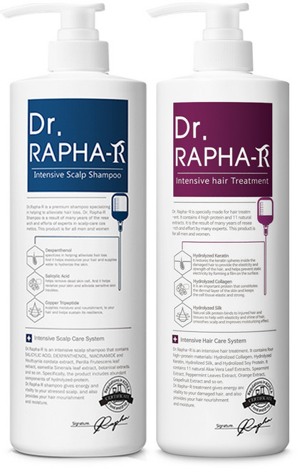 닥터라파알 블루 탈모 샴푸 + 단백질 트리트먼트, 1개, 1L