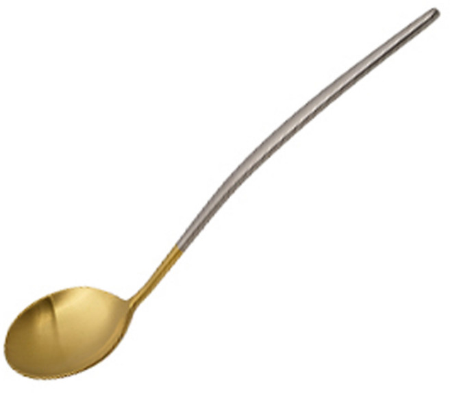 테이블아트 천둥 무광투톤 국자스푼, 골드 + 실버, 단품, 1개