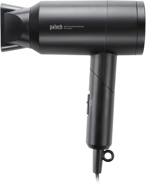 patech 折疊式吹風機 1600W, PD-L8810, 黑色