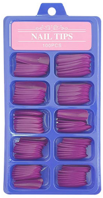 뷰랩 말랑 컬러 네일팁 100p, 딥퍼플, 1개