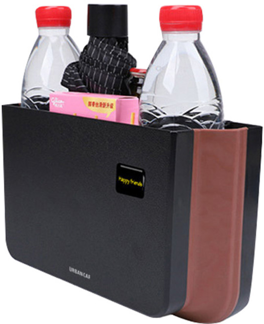 어반카 차량용 접이식 다용도 쓰레기통 일반형, 블랙, 1개