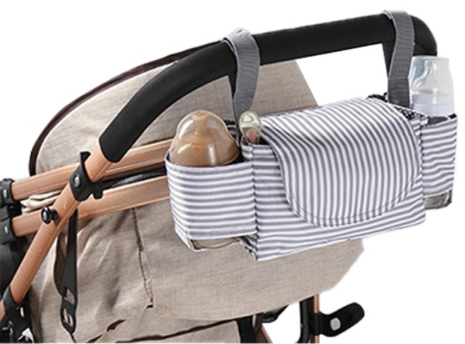 모모숲 유모차 보조가방 다용도 수납백, 줄무늬, 1개