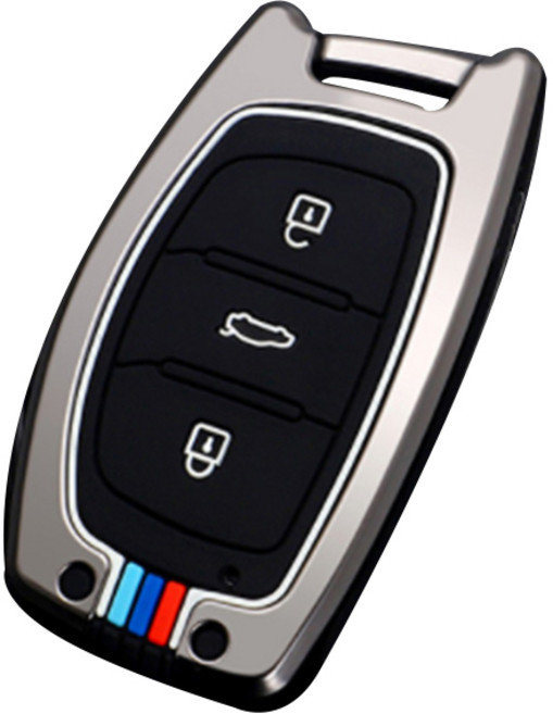 리젠스 현대 쉘+키체인 홀더 케이스, 차콜B, RHK-01